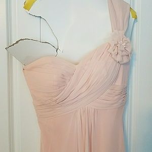 Bill Levkoff petal pink bridesmaids dress